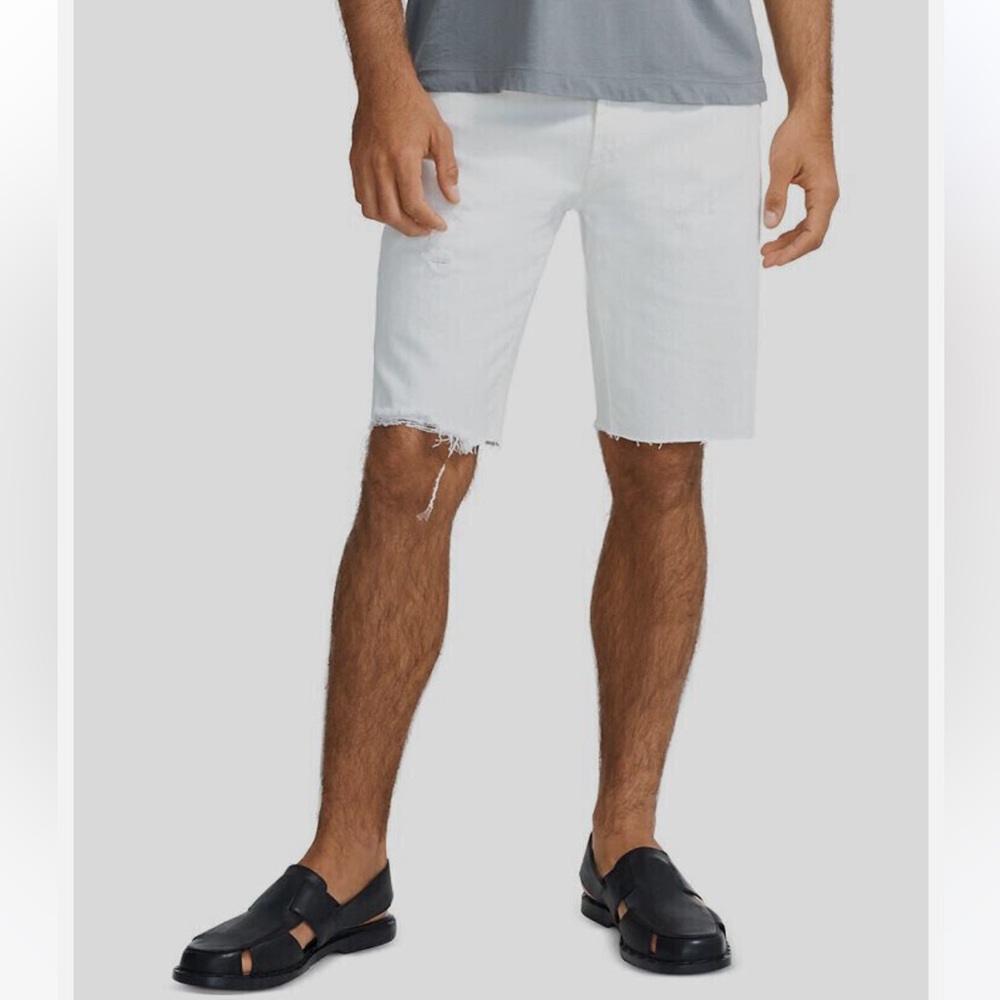 J Brand Men’s Eli Cut Off Denim Distressed Shorts Size 32 NWT